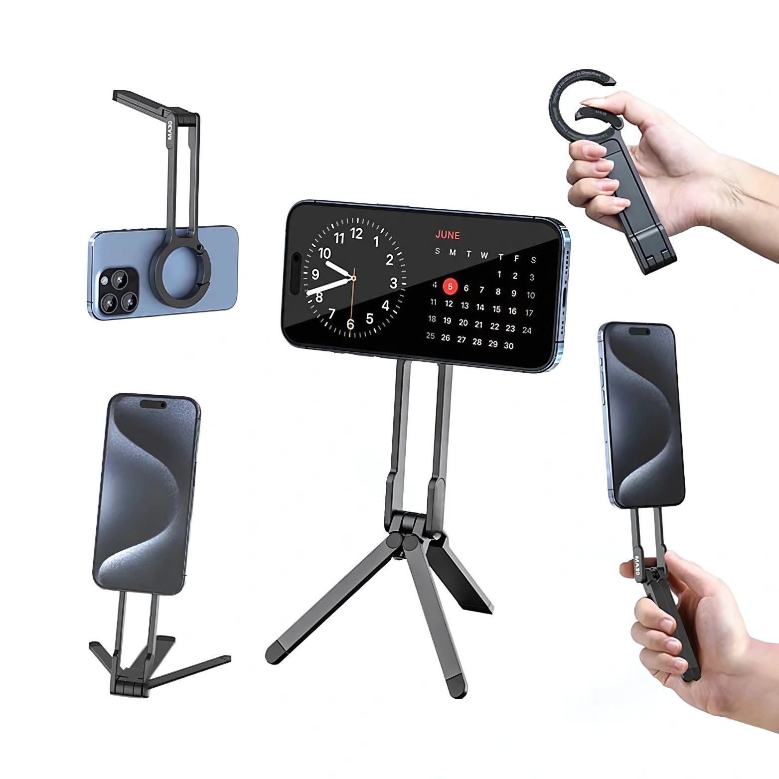 FlexMate Carabiner-Mounted Phone Tripod